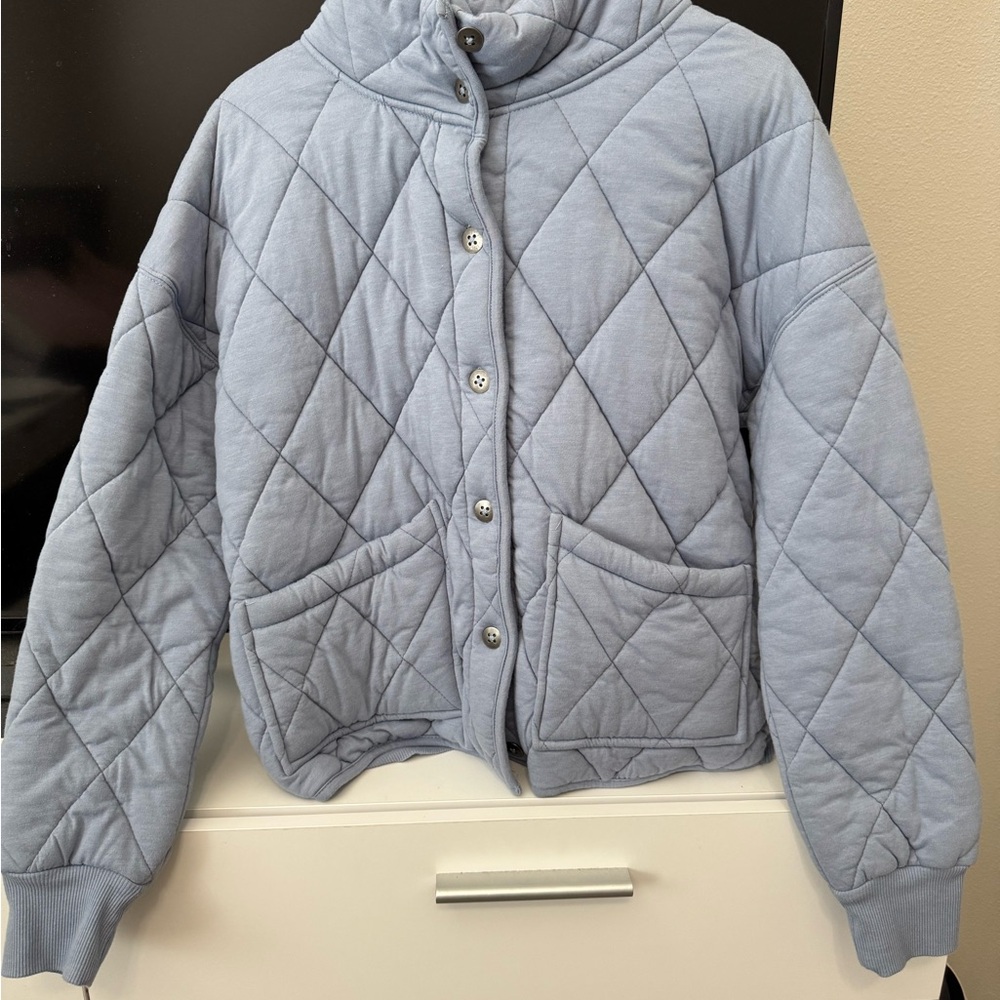 Wild Fable Quilted Light Blue Jacket